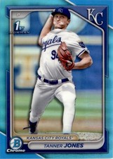 Tanner Jones 2024 Bowman Draft Chrome Sky Blue Refractor RC #BDC-195 Kansas City