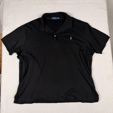 Polo Ralph Lauren Polo Shirt Mens 2XB Black Short Sleeve Cotton Big Tall