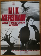 NIK KERSHAW affiche concert poster originale 113x82 cm olympia '84