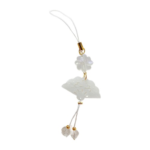 Simple Fan Bead Pendants Phone Charm Straps Lanyard Purse Accessories - Photo 3 sur 9
