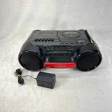 Sony ESP Sports CFD-980 Water Resistant CD Radio Cassette Boombox w/ Cord Tested