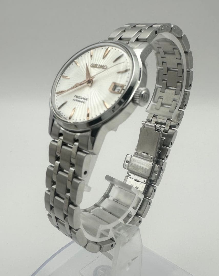 Seiko Presage 4R35-02T0 Automatic White Dial 1.30in Case 7.87in Wrist image 4