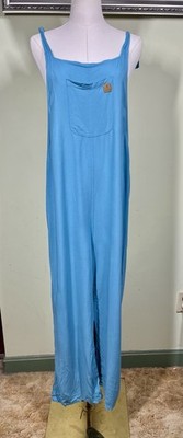 Passenger Designed to Wander Made to Roam Sz L Blue Jumpsuit Lagenlook Bohemian
