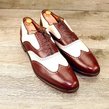 Allen Edmonds MCCLAIN Spectator Oxford  14 B  Narrow Brown/Cream * add $15 Trees