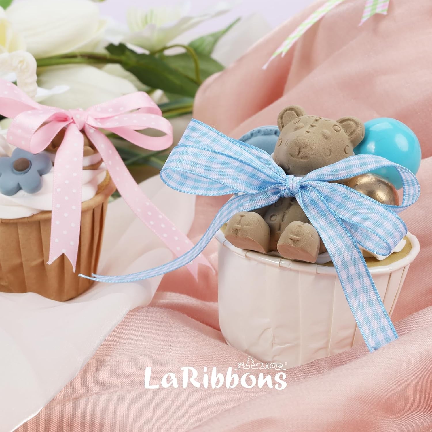 10 Color Gingham Ribbon Pack 3/8 Inch x 100 Yards Assorted Plaid Craft Ribbon