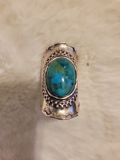 Israel Silver Torquise Ring Size 6