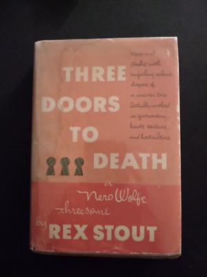 Rex Stout Three Doors To Death 1st 1950 Not Book Club Edition