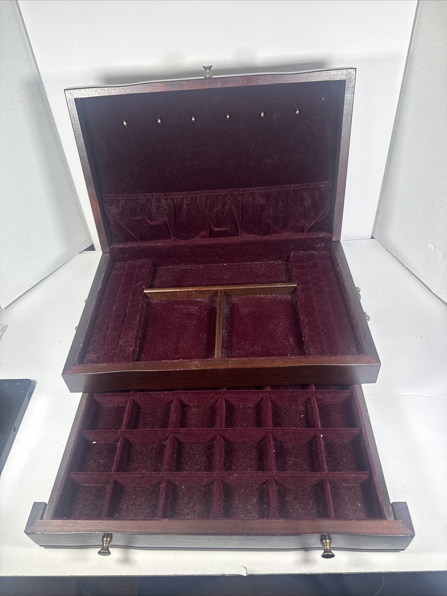 EUREKA MFG. CO./Reed&Barton Silversmiths Wood Jewelry Box EUREKA MFG. CO./Reed&Barton Silversmiths Wood Jewelry Box