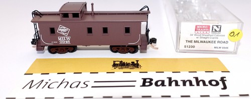 Micro Trains Line 51230 34' Sheathed Caboose Milwaukee 0345 N 1:160 g01 å | Zustand: Gebraucht