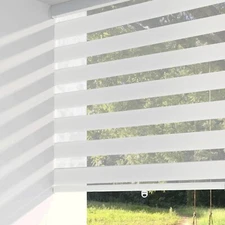 ShadesU Cordless Zebra Blinds, Indoor Window Height from 20-72 in 53 Inch Width