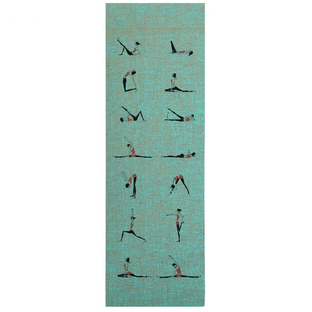 NNEOBA Natural Jute Yoga Mat with Durable Carry Strap