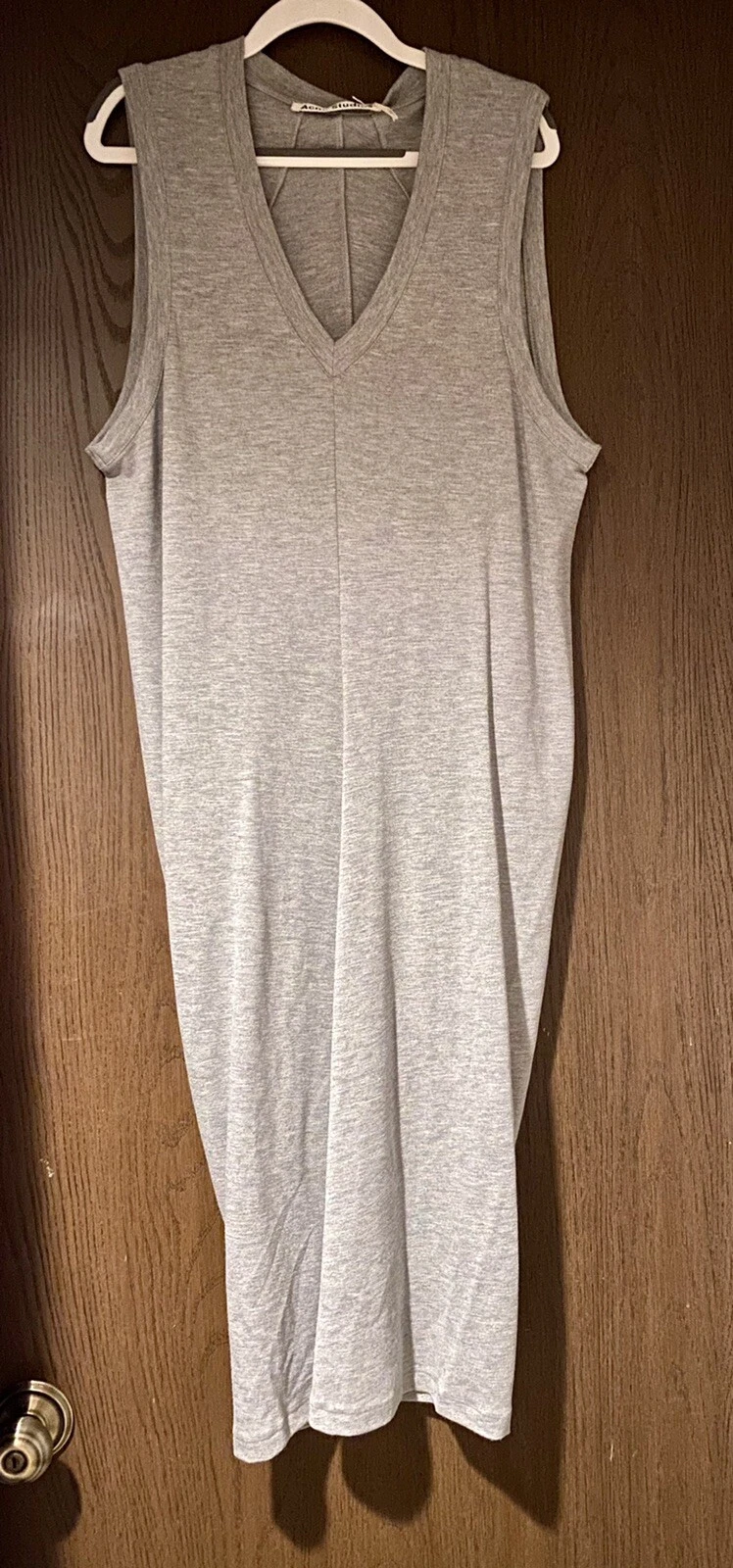 Abito aderente elasticizzato Acne Studios XS Vittoriana grigio misto nuovo con etichette nuovo