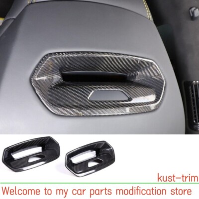 For Lamborghini URUS 2018-2021 Real Carbon Fiber Seat Headrest Back Hook 2pcs