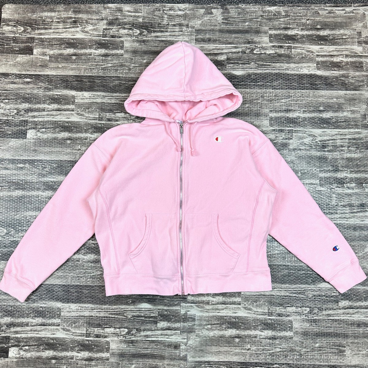 Champion Hoodie Womens 2X Pink Full Zip Reverse Weave Champion Hoodie Womens 2X Pink Full Zip Reverse Weave