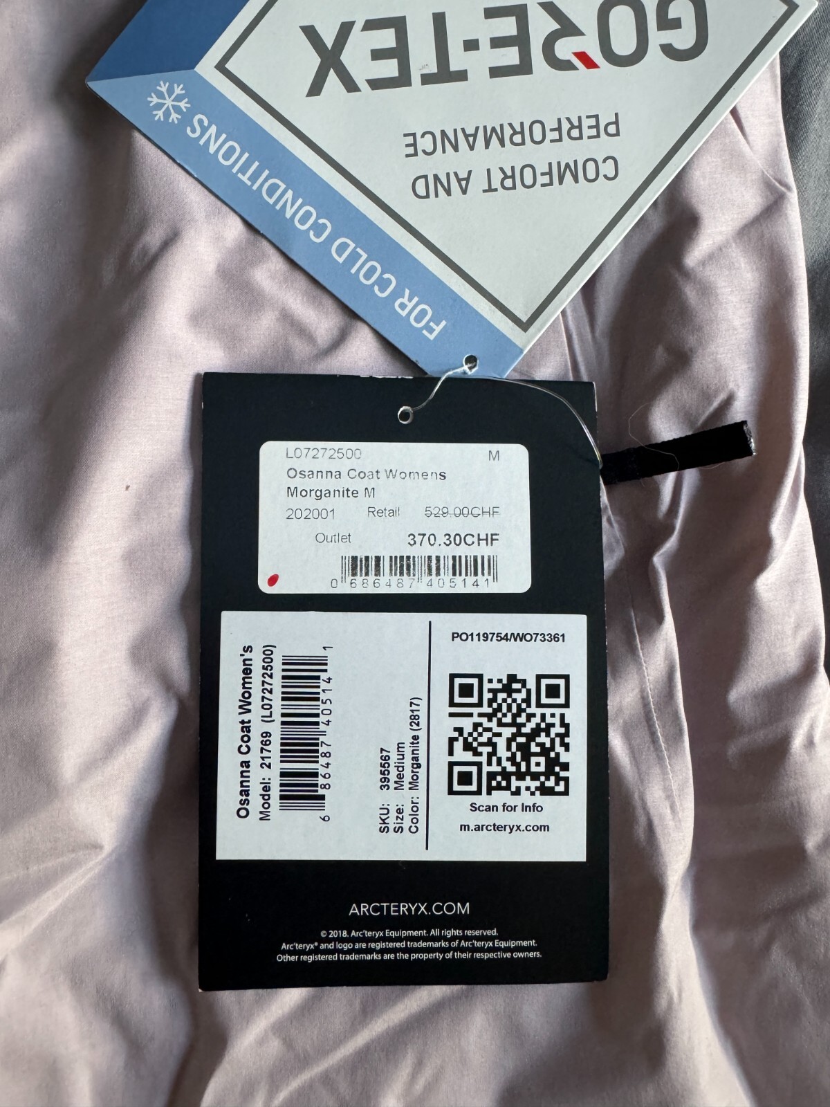 ARC'TERYX Arcteryx Osanna Cappotto Donna Morganite Medium