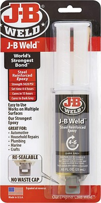 #ad JB Weld 50165 Original Cold Weld 2 Part Epoxy Syringe $10.60