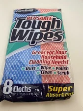 Reusable Tough Wipes, 8-Pack - Factory Sealed