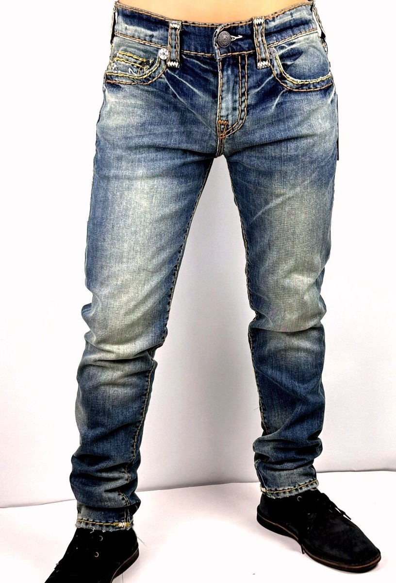 True Religion Mens Rocco Estor Medium Wash Super T Relaxed