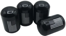 4x  American Flag Wheel Tire Valve Cap Stem Cover For Car, Bike, Trucks BLACK
