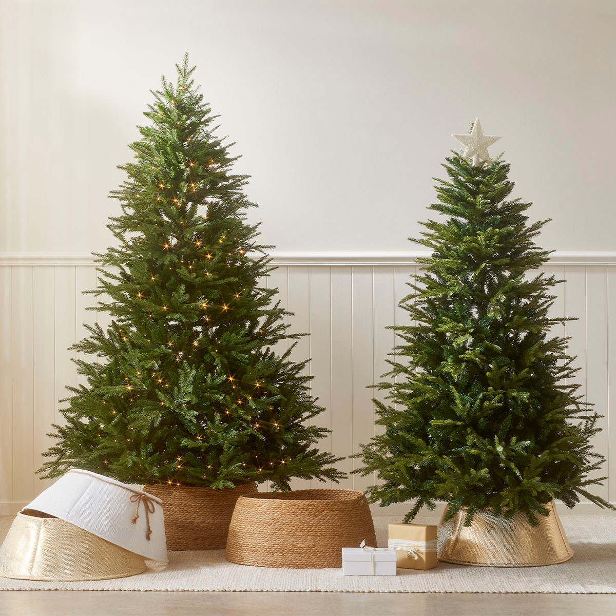 New Habitat Willow Rattan Christmas Tree Skirt eBay