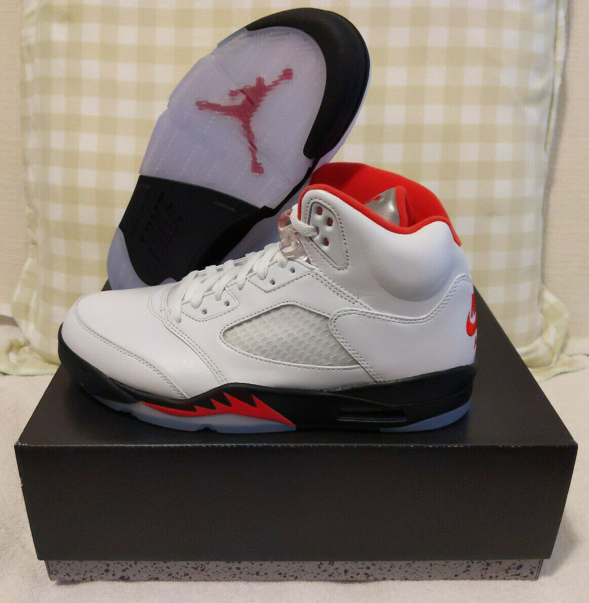 Air Jordan 5 Retro Fire Red White Black AJ5 AJV DA1911 102 Air Jordan 5 Retro Fire Red White Black AJ5 AJV DA1911 102