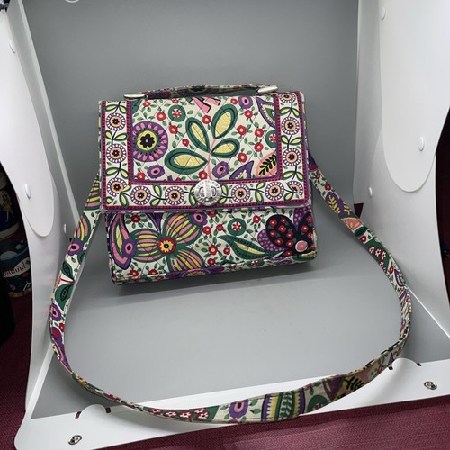 Vera Bradley Julia Top Handle Shoulder Bag Retired Pattern Viva La Vera Paisley