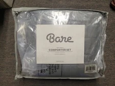 BARE HOME MICROFIBER COMFORTER SET  Twin / Twin XL Gray NEW