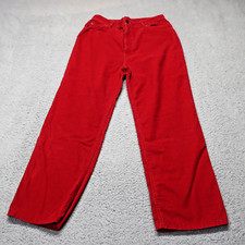 Vintage Levis Plowboy Corduroy Women 30x30 Red High Rise Farmers Flare NEW