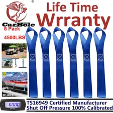 6 PCS Soft Loop Tie Down Straps Lashing Heavy Duty Motorcycle Handlebar 4500LBS