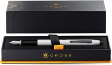 Image of Cross Classic Century Brushed Chrome Fountain Pen - Fine Nib - AT0086-124FS