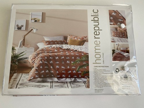 H R PJ Pug Single Quilt Cover Set BNIP RRP $129.99 - Picture 3 of 5