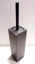 BGL Stainless Steel Toilet Brush and Square Holder 2 Brush Heads Black NIB