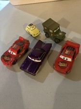 Disney Pixar Cars Movie Lighting McQueen X2 Ramone Sarge Luigi Lot Of 5