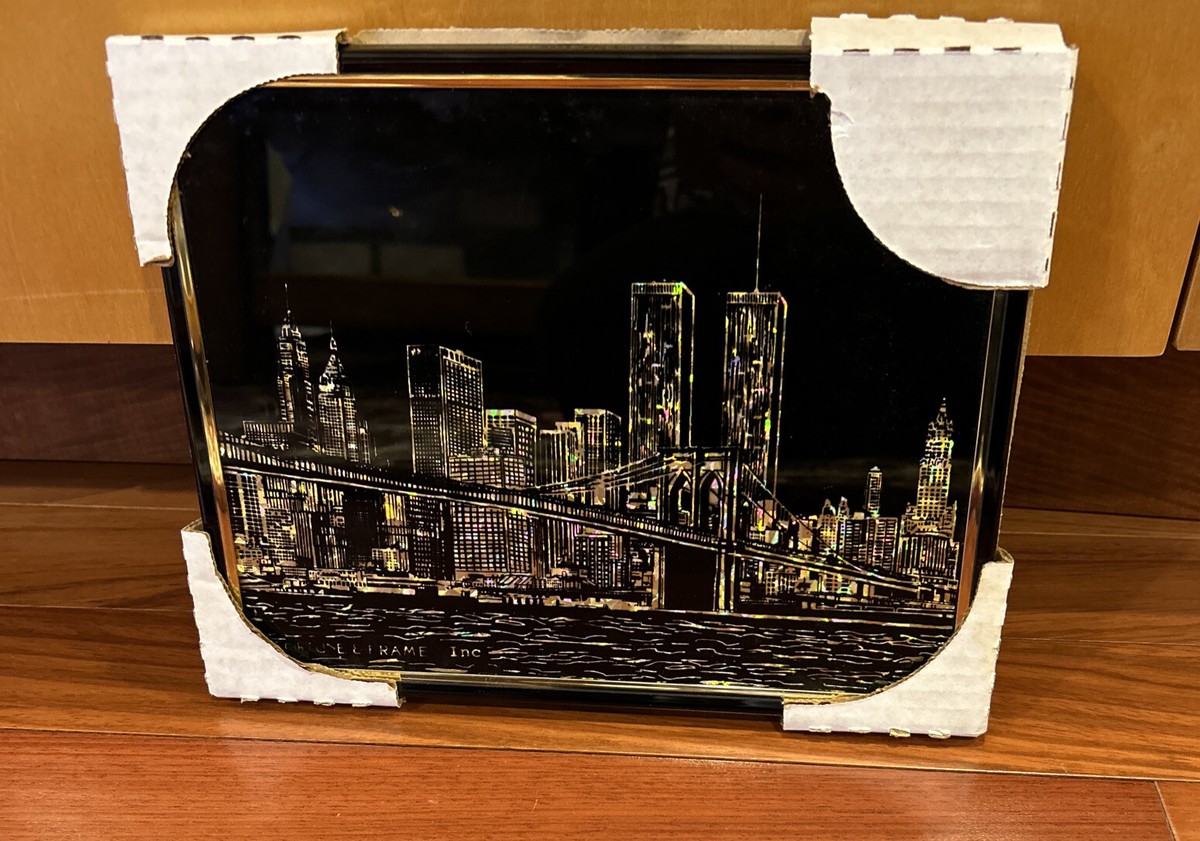 版画　エッチング　New York   ツインタワー 版画 エッチング New York ツインタワー 美術品/アンティーク