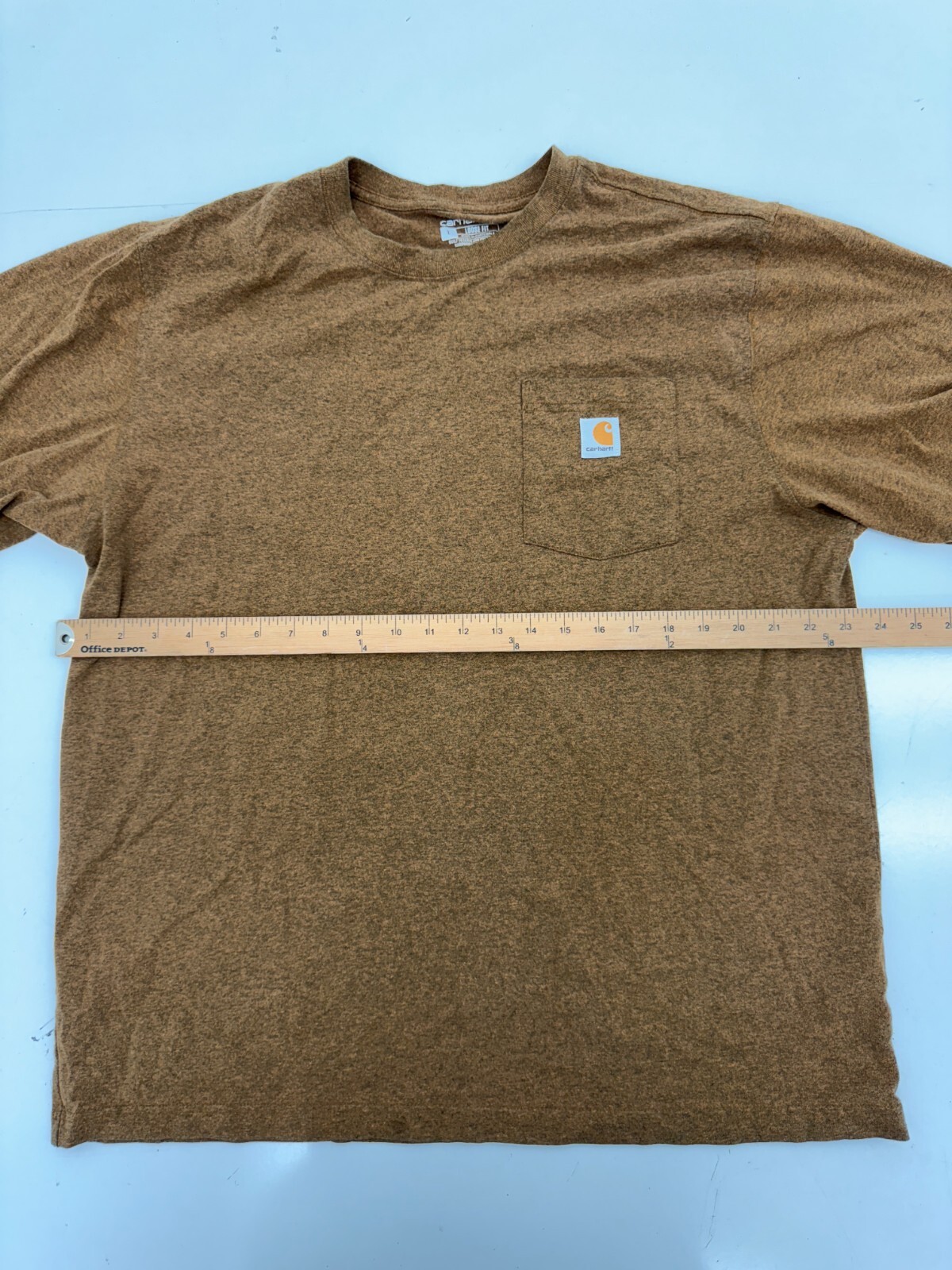 Carhartt Loose Fit Solid Brown Basic Short Sleeve… - image 6