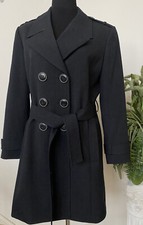 New Tahari Women’s Grey Double Breasted Blazer Dress Coat Size 14p, Msrp $300