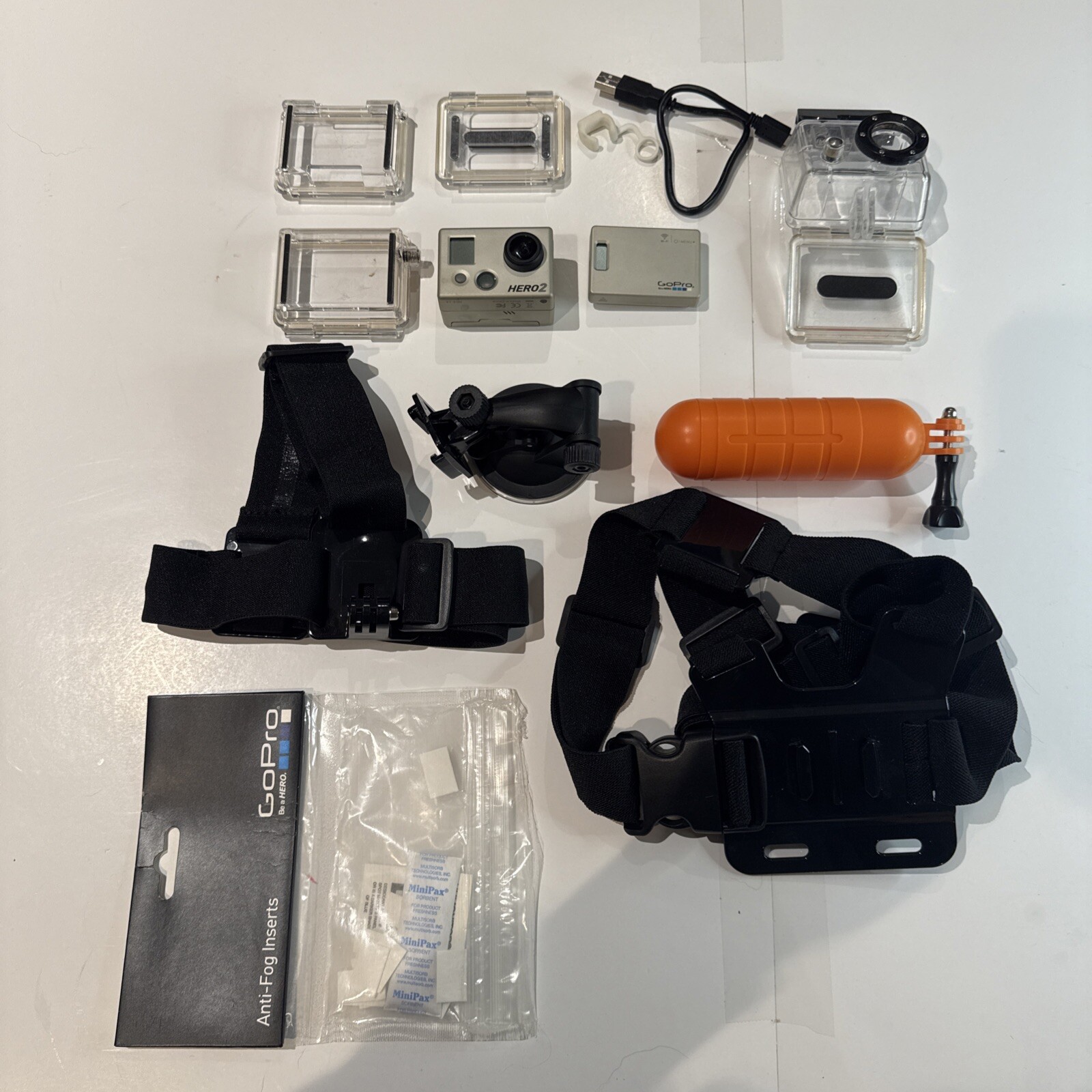 GoPro Hero 2 Bundle with Extended Battery Mounts and Waterproof Case Untested  -image