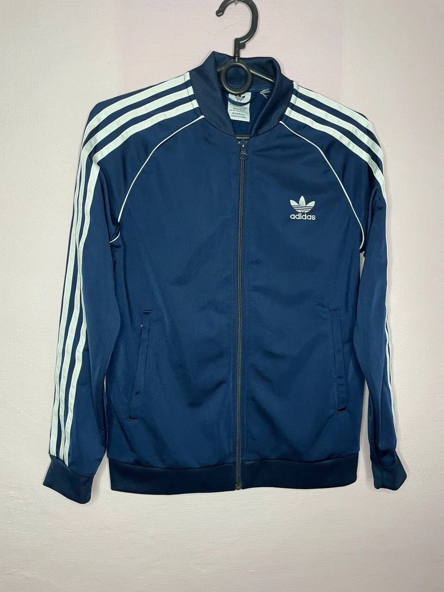 Adidas Originals ADICOLOR SST TRACK Blue Full Zip Jacket Women Girls Size  XS S | eBay