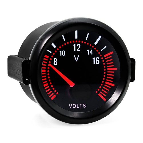 2" 52mm Universal Pointer Car Voltage Volt Meter Gauge 8-16V with White LED - Picture 3 of 10