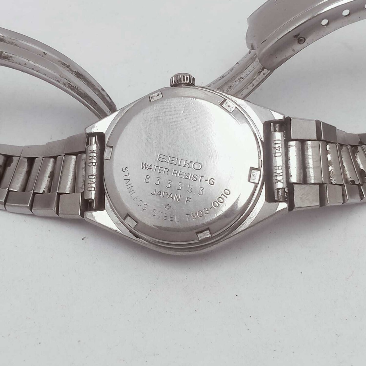 せいこー Seiko 7903-0010 Quartz Day/Date Patina Dial Vintage Women