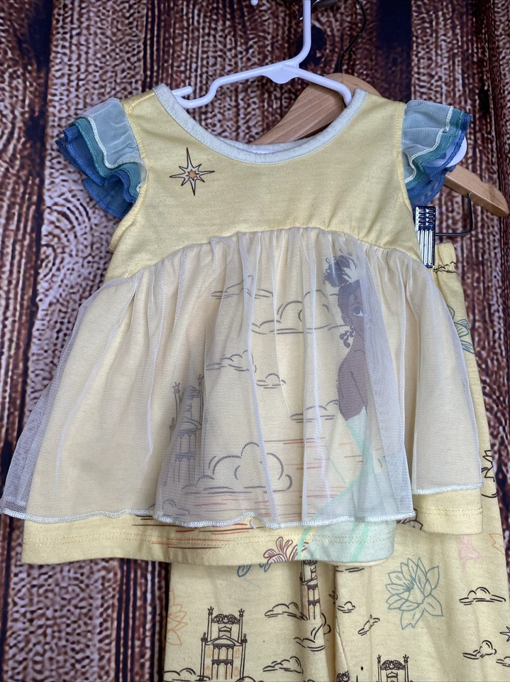 The Disney Store Girl’s Tiana Sleep Set The Princess and the Frog Size 2 Pajamas - Image 2 of 4