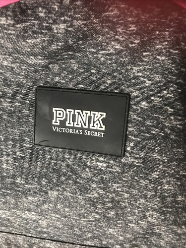 Victoria's Secret Pink Rucksack Collegiate Bookbag Reißverschlusstasche grau pink. EUC - Bild 3 von 12