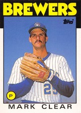 Mark Clear 1986 Topps Traded base card #25T Milwaukee Brewers