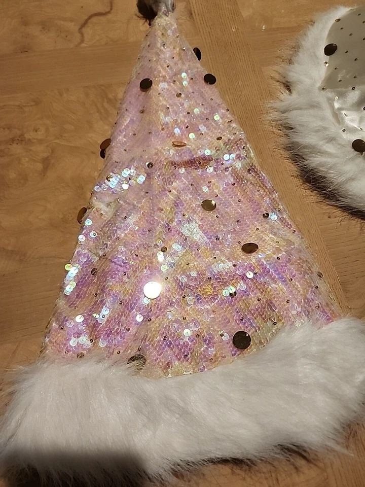 Victoria's Secret Santa Baby SEQUIN Giselle Satin Tule Skirt & Hat Set NWOT - Image 2 of 4