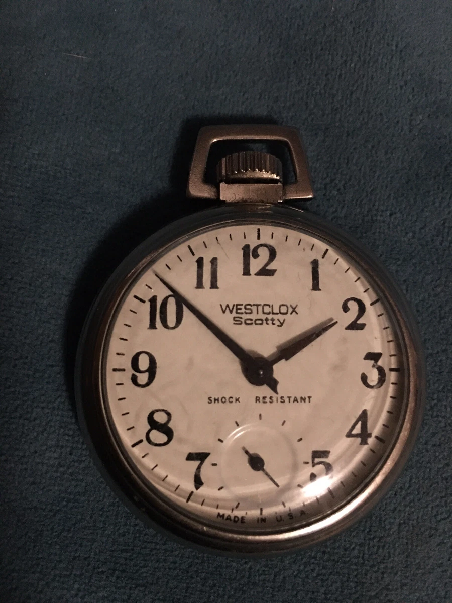 Westclox scotty shock resistant pocket cheap watch