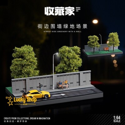 Diorama 1:64 Car Parking Lot Model LED Lighting City Street Garage