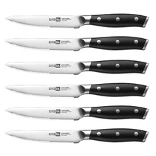 Klaus Meyer Stahl High Carbon Steel 4.5 inch 6 Piece Steak Knife Set