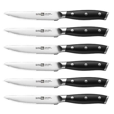 KLUAS MEYER Klaus Meyer Stahl High Carbon Steel 4.5 inch 6 Piece Steak Knife Set