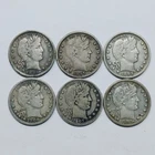 6x 1893-1908 Better Grade Barber Quarters 25c 28681
