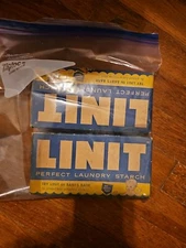 VINTAGE NOS LINIT PERFECT LAUNDRY STARCH Baby Lot Of 2 